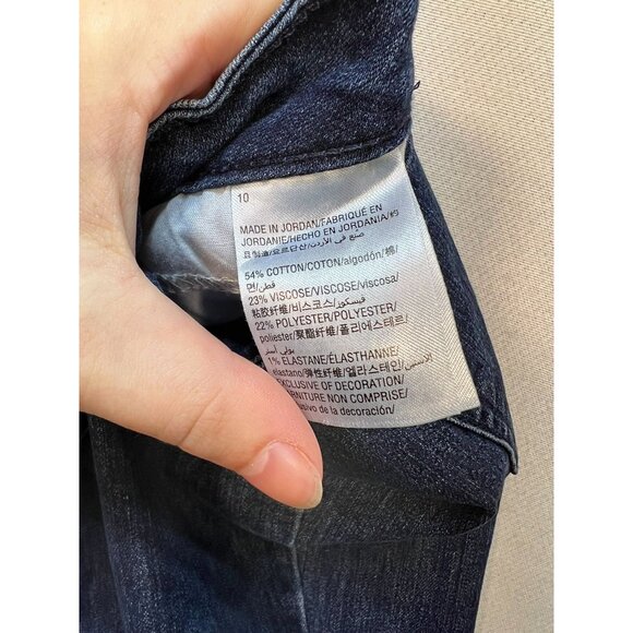 Charter Club Women's Bristol Skinny Ankle Jeans Embroidered Hem Sz 10 Blue Denim - Picture 4 of 11